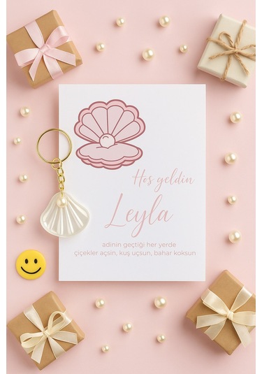 15 Adet İstiridye Anahtarlık - Yenidoğan - Diş Buğdayı - Hoşgeldin Bebek - 6 Ay Kına Hediyesi Çok Renkli