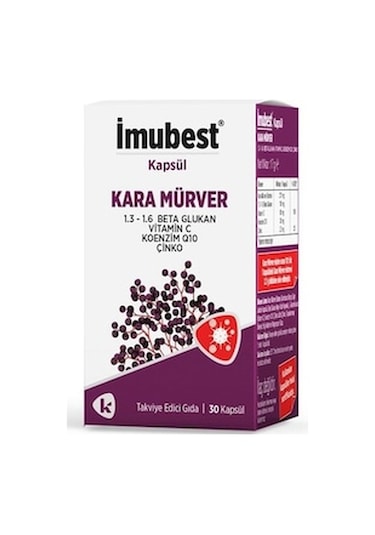 Imubest 30 Kapsul Kara Mürver Ekstresi