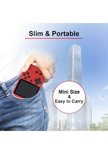 Taşınabilir El Mini Oyun Konsolları Gamepad İle 3 İnç Tam Renkli Ekran Dahili 800 Retro Oyun 1020mah Pil Desteği Av Çıkışı