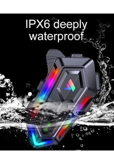 Y20 Max Motosiklet Bluetooth 5.3 Kask Intercom 2 Kişi 300 Metre Eşleşme Özellikli