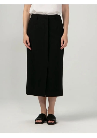 Thomas Munz Düz Kesim Midi Etek 164099009 Siyah