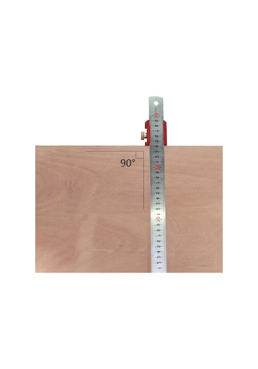 Rox Wood 0162 Alüminyum Cetvel Tutucu Gönye 45 Derece- 90 Derece