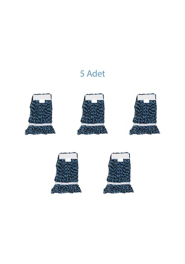 Cod-Ex Yedek Dar Islak Mop Paspas Başlığı Mavi 5 Adet 17 CM