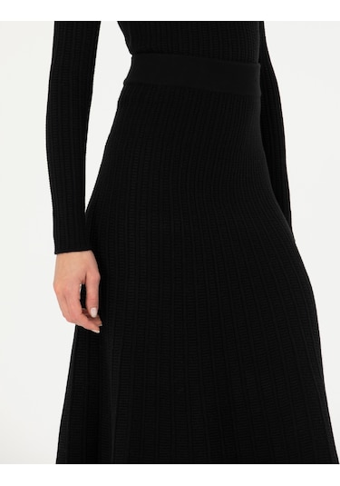 Pierre Cardin Kadın Siyah Etek Triko 50276344-vr046 Siyah