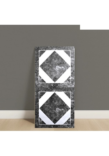 Brano Kendinden Yapışkanlı Duvar,banyo,tezgah Arası Kaplama 30 X 60 Cm Gri Damalı