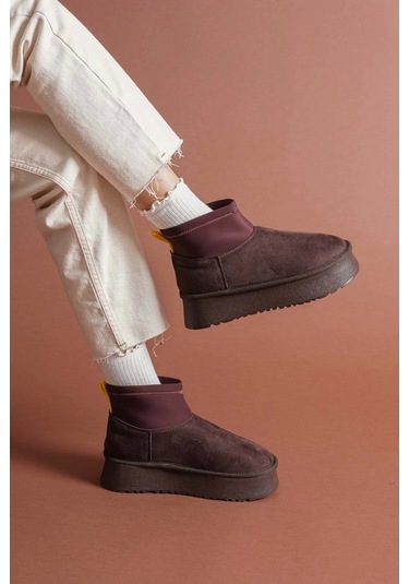 Cuen Kahverengi Süet Bot Kahverengi