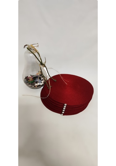 Kordon İpten 6 'lı Kırmızı Supla Takımı Kırmızı