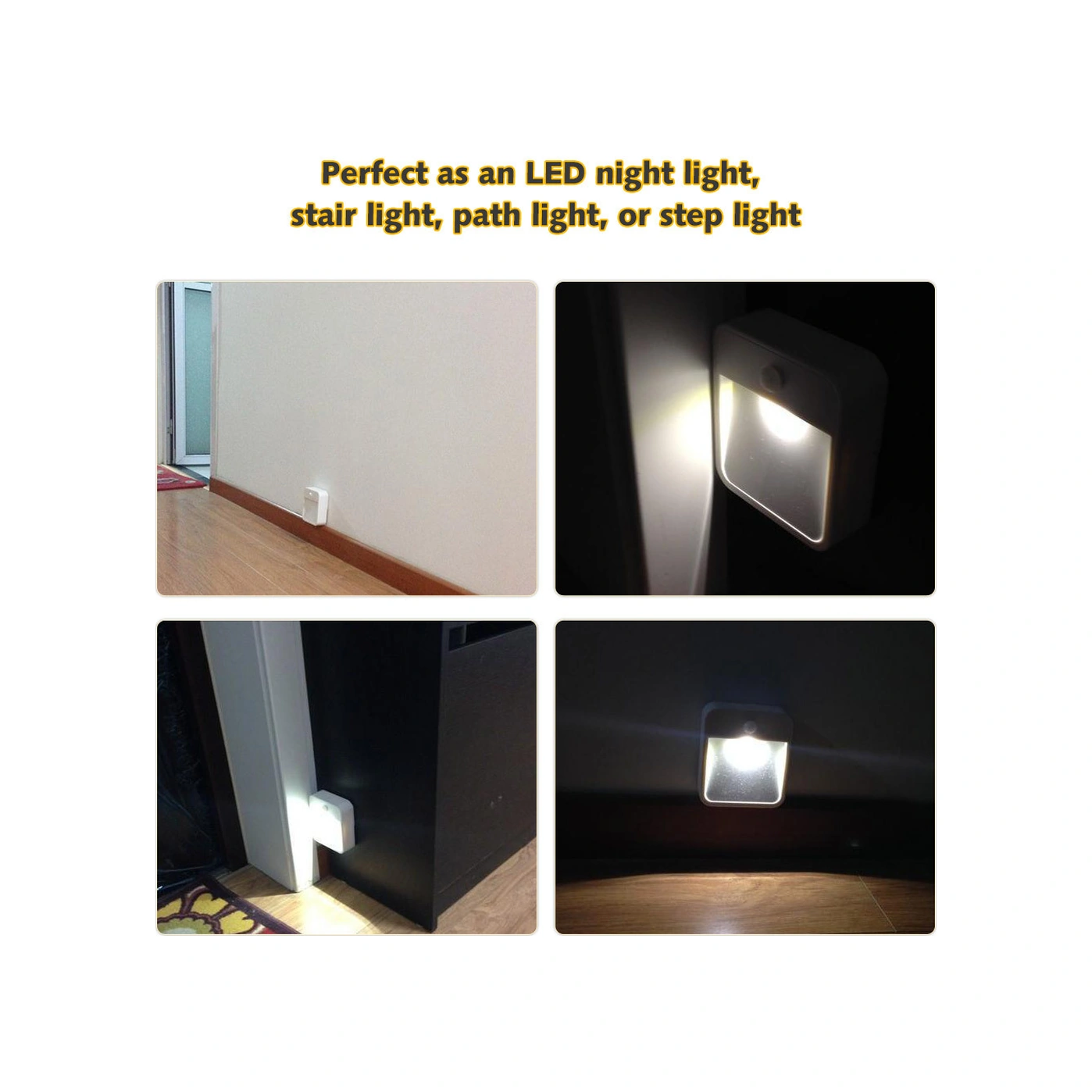 Geeksen 3'lü Led Toplum Aydınlatması, 100 Algılama Açıısı, 30 Saniye Süre, Abs+pc Malzeme, 0.3w Güç Diğer