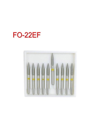 10 Adet Diş Elmas Uç Matkap Diş Parlatma İçin Yüksek Hızlı El Aleti Fg 1.6m Dia-bur Ekstra İnce Fo-22ef