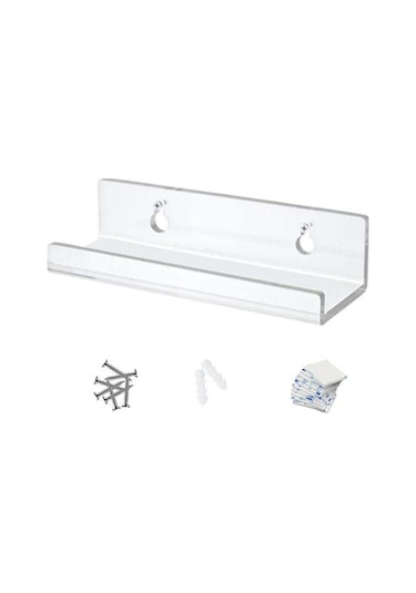 Şeffaf 1 Adet/6 Adet Şeffaf Akrilik Vinil Kayıt Rafı Duvara Monte Şık Müzik Albümü Ekran Yüzer Raflar Kayıt Tutucu 6pcs