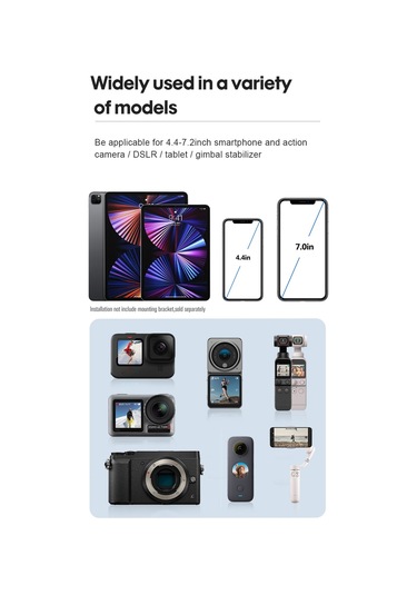 Vantuz Telefon Bağlantısı Spor Kamera Adaptörü İle Siyah