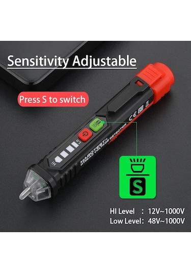 Habotest Ht100 Temız Alarm Ac Gerilim Dedektörü Mee Akıllı Test Cihazı Kalem 12- Ht90 &