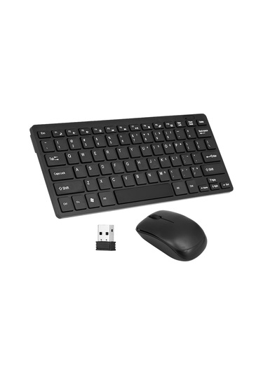 Geeksen "2.4ghz Kablosuz Klavye Seti - İnce Tasarım, 10 Metre Menzil, 78 Tuşlu, Tv/pc/laptop Uyumlu"