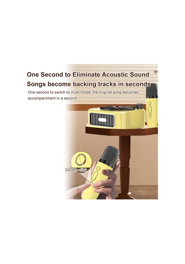 Xindoker Retro Taşınabilir Şarkı Söyleme Hoparlörü - Çift Mikrofonlu Pembe Model, Bluetooth 5.3, Sd Kart Ve Aux Girişi