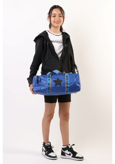 Erkek Çocuk Yıldız Baskılı Spor Çanta - Mavi