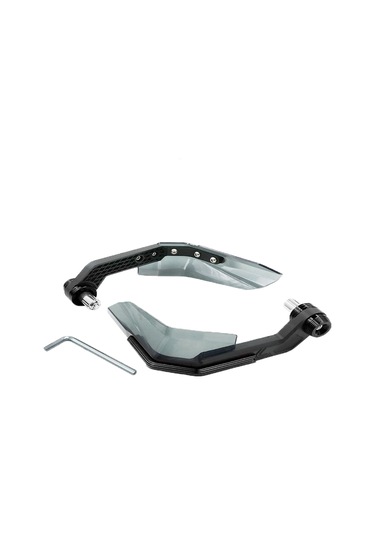 Vkemall Motosiklet El Koruması Güneş Vindikatörü - Gri Rengi - 2 Adet - 22 Mm Manillar Uyumlu - Hava Ve Çarpma Korumalı