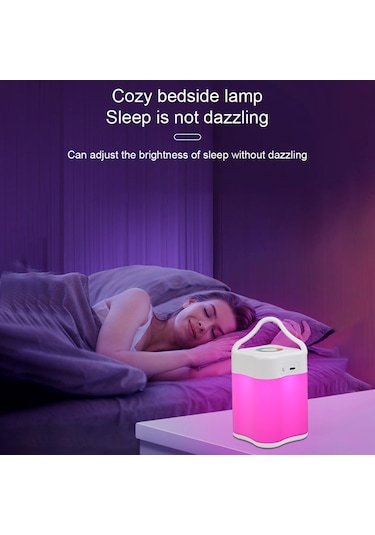 Vkemall Renk Değiştirilebilir Usb Şarjlı Gece Lambası - 2400mah Pil İle Uzun Ömürlü Diğer