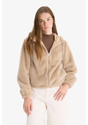 Defacto Regular Fit Polar Astarlı Kapüşonlu Fermuarlı Suni Kürk F2148ax25wnbg501 Bej Defacto Regular Fit Polar Astarlı Kapüşonlu Fermuarlı Suni Kürk F2148ax25wnbg501 Bej