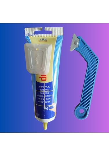 2'li Set Fayans Arası Krem Hazır Derz Dolgusu + Kazıyıcı