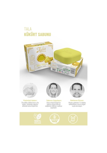 Tala Kükürt Sabunu Cilt Ve Yüz Temizleyici Arındırıcı Kükürtlü Sabun 150 G