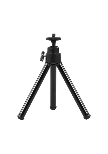 Taşınabilir Web Kamerası Tripod Hafif Mini Web Kamerası Tripod Akıllı Telefon Web Kamerası Masaüstü Tripod Telefon Tutucu Masa Standı Siyah