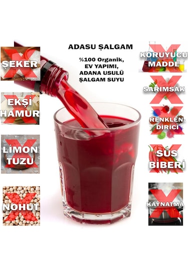 Organik Ev Yapımı Adana Usulü Şalgam Suyu 5 L