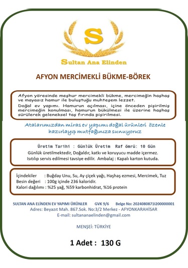 Afyon Mercimekli Bükme-börek 6'lı Paket