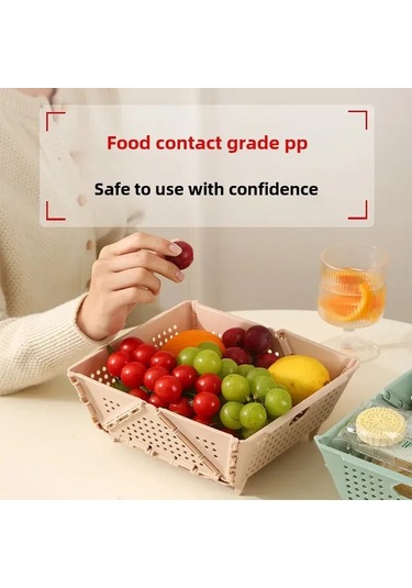 Ranyeek Plastik Yüksek Tabanlı Filtre Sepeti - Meyve Sebze Yıkama, Kurutma Ve Depolama İçin Çok Amaçlı Mutfak Sepeti Siyah-kırmızı Diğer