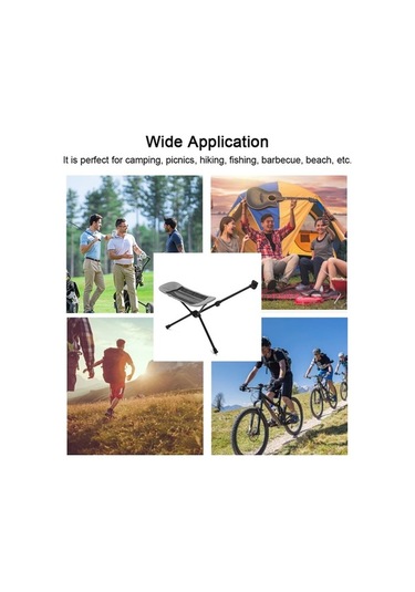 Pazly Katlanır Kamp Sandalyesi Footrest Taşınabilir Geri, Gri Renk Hafif Gri