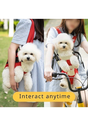 Dono Pet Dört Ayaklı Çanta Dış Mekan Taşıma Çantası Nefes Alabilir Sırt Çantası, Boyut: Xxxl Sarı Beyaz