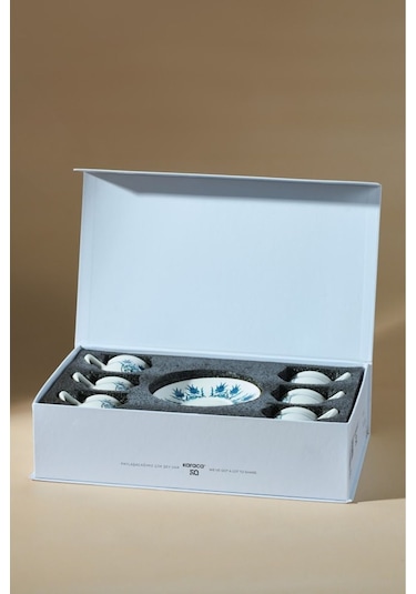 Karaca  İznik Yeni Form 6 Kişilik Kahve Fincanı Takımı 100 ml