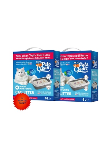 Pet's Clean Klinik Kedi Kumu 6lt 2'li