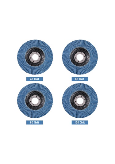 Mufunye Zirkonyum Alümina Aşındırıcı 10'lu Paket - 4.5" Açılı Taşlama İçin Mavi Flap Diskler