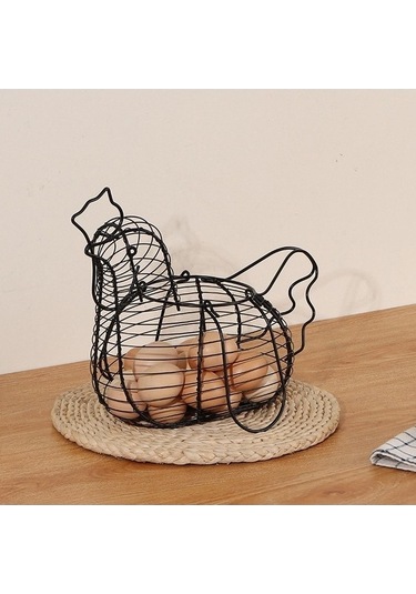 Tongxida Altın Tavuk Şekilli Metal Yumurta Sepeti - Tel Meyve Organizatörü - Yüksek Kalite Çok Renkli Çok Renkli