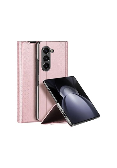 Dux Ducis Samsung Uyumlu  Z Fold5 Bril Series Premium Deri Kılıf
