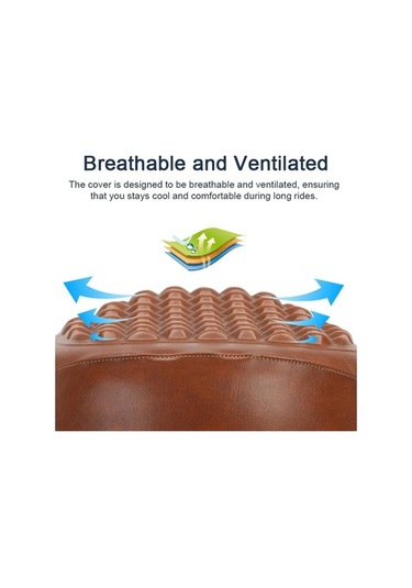 Pazly Rahat E-bisiklet Sele Kapağı Yumuşak Su Geçirmez Silikon Ve Pu Deri Ped Elektrikli Bisiklet Koltukları Kahverengi Kahverengi