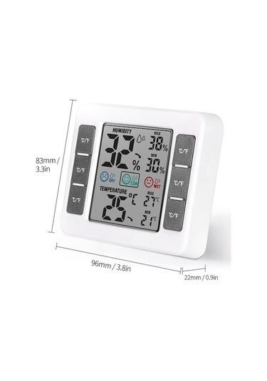Dancemonkey Dijital Lcd Termometre Ve Higrometre - Sıcaklık/nem Ölçer, Max/min, Geçişli, Kullanışlı Tasarım