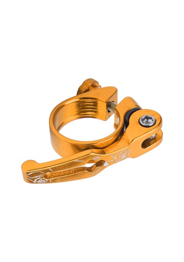 Fosenze 31.8mm Aluminyum Bisiklet Oturma Çubuğu Klembi, Hızlı Serbest Bırakma, Dağ Ve Yol Bisikletleri İçin, Dayanıklı Ve Hafif, Altın Renk Altın