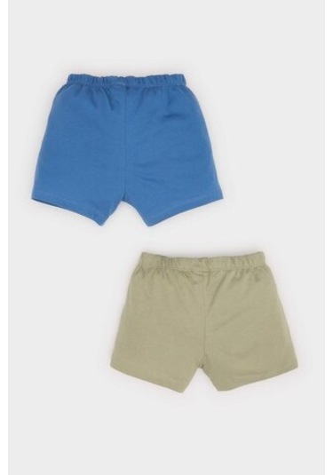 DeFacto Erkek Bebek Esnek Belli Baskılı 2'li Şort E6925A525SMBE389 Mavi