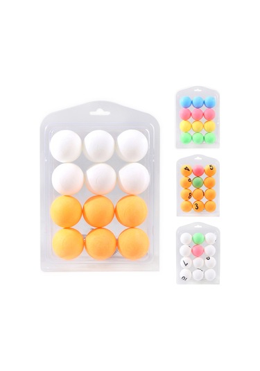 Ranyeek 12 Adet 40mm Abs Tenis Topu, İyi Zıplama, Spor Salonu & Eğitim İçin, Çok Renkli Sarı, Pembe, Mavi, Yeşil