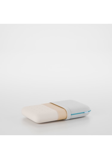 FOM Mini Tombik Visco Uyku Ve Seyahat Yastığı, Pamuk Bebek Yastık 50 X 30 X 10 Açık Mavi