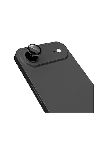 Apple Uyumlu iPad iPhone 17 Air Zore Mikro Kamera Lens Koruyucu Siyah