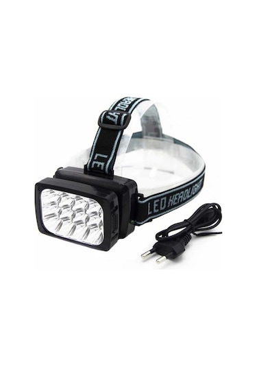 12 Ledli Güçlü Şarjlı Kafa Lambası Wt-064 Çok Renkli