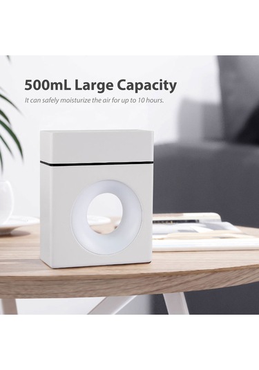 Vkemall Ev Ve Ofis İçin 500ml Usb Nemlendirici - 2 Sprey Modu, Renkli Işık Ve Sessiz Çalışma