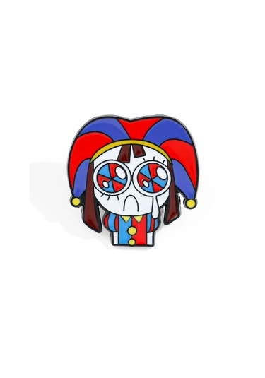 Inanılmaz Dijital Sirk Broşlar Karikatür Pomni Jax Emaye Yaka Iğneler Sirk Cartoon Brooches Cartoon Brooches Çok Renkli