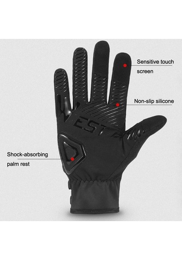 West Bıkıng Bisiklet Nefes Alabilir Dokunmatik Ekran Kendinden Kilitli Tokalı Eldiven 001