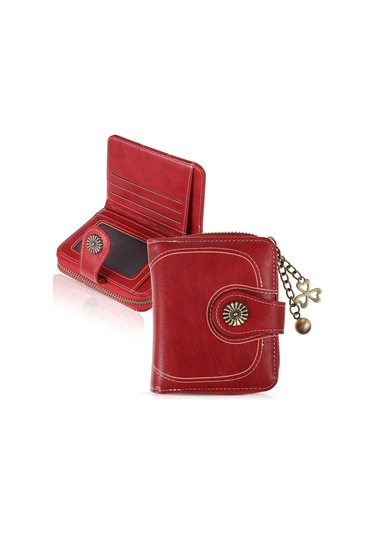 Kadın Çantası, Vintage Yağlı Mum Deri Kart Cüzdanı Diğer