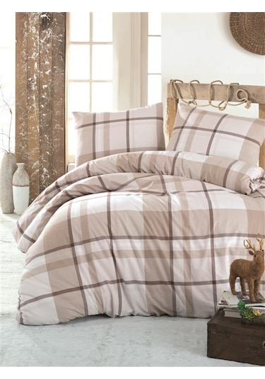 Kristal Nevresim Takımı Sava Kahve Tek Kişilik Kahverengi