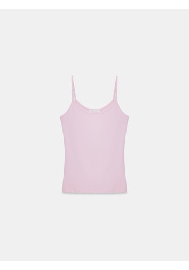 Dilvin 20901 İnce Askılı Top-toz Pembe Toz Pembe