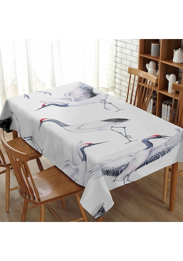 Suntek Tropikal Bitki Baskılı Masa Örtüsü Dikdörtgen-1